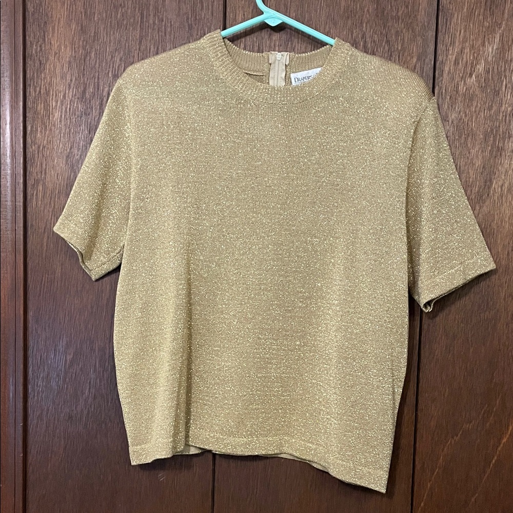 Metallic Knit Draper's & Damon's Sweater Women’s PL Petite